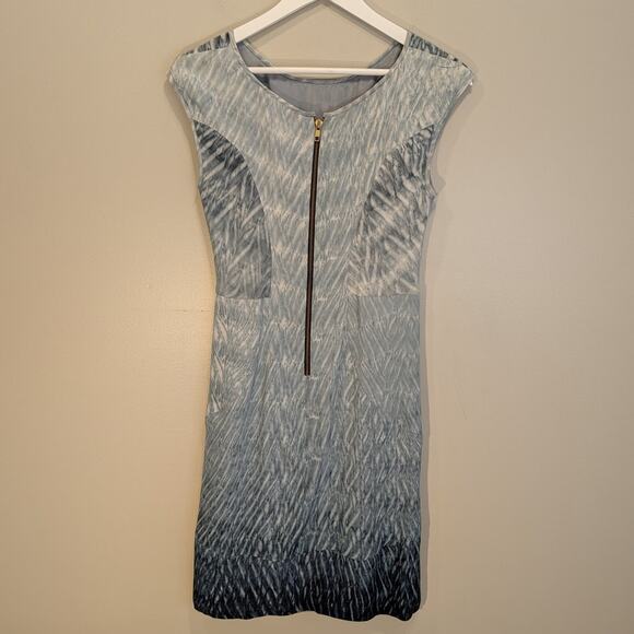 JF & Son Silk Dress Grey Tones Casual Classic Timeless Natural Fiber - Size 6 - Picture 2 of 9